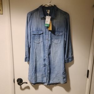 Denim Shirt Dress Women's Size 10 New with Tags H&M
